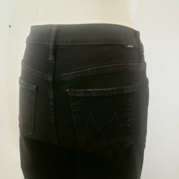 MOTHER Insider Crop Step Black Fray Jeans - Picture 10 of 16